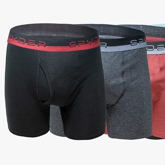 Spyder M Performance Boxer Briefs Polyester Spandex Lightweight Pack of 4 - Picture 1 of 9